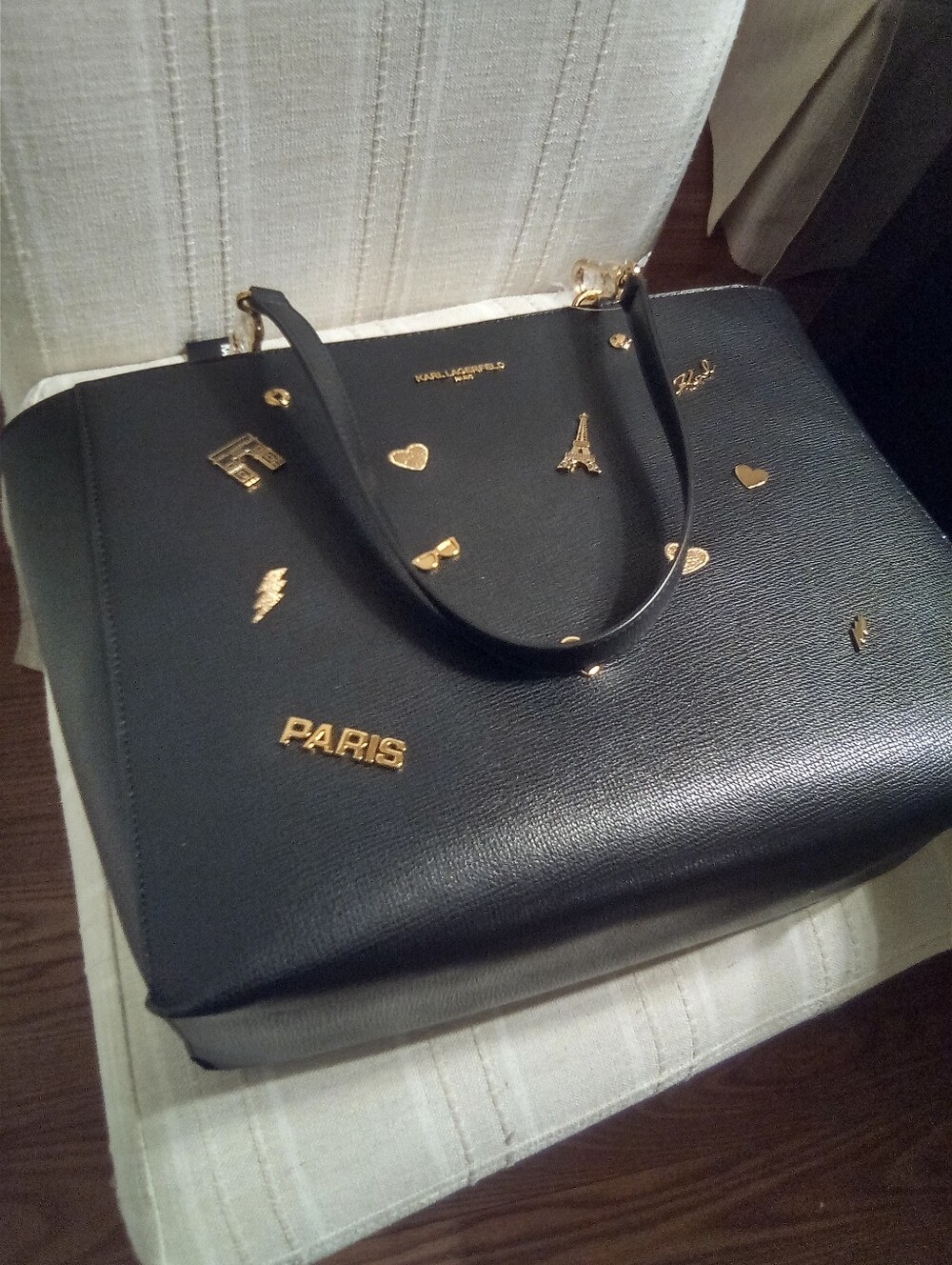 Karl Lagerfeld Big Beautiful Black Bag. Unbelievable Price! 68% Off!
